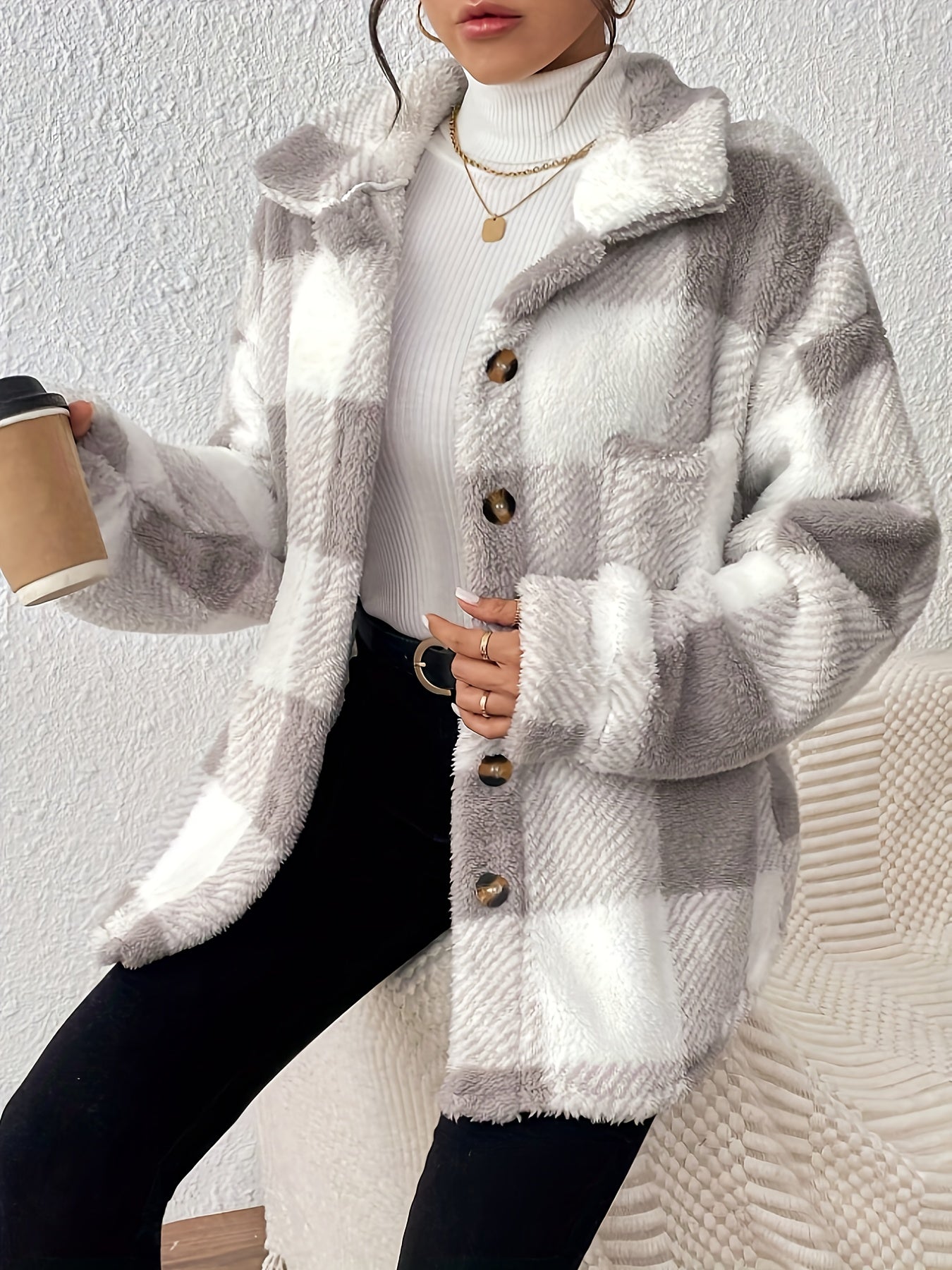 Luna - Soft Plaid Jacket
