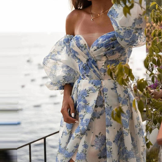 Susan - Off the shoulder printed dress