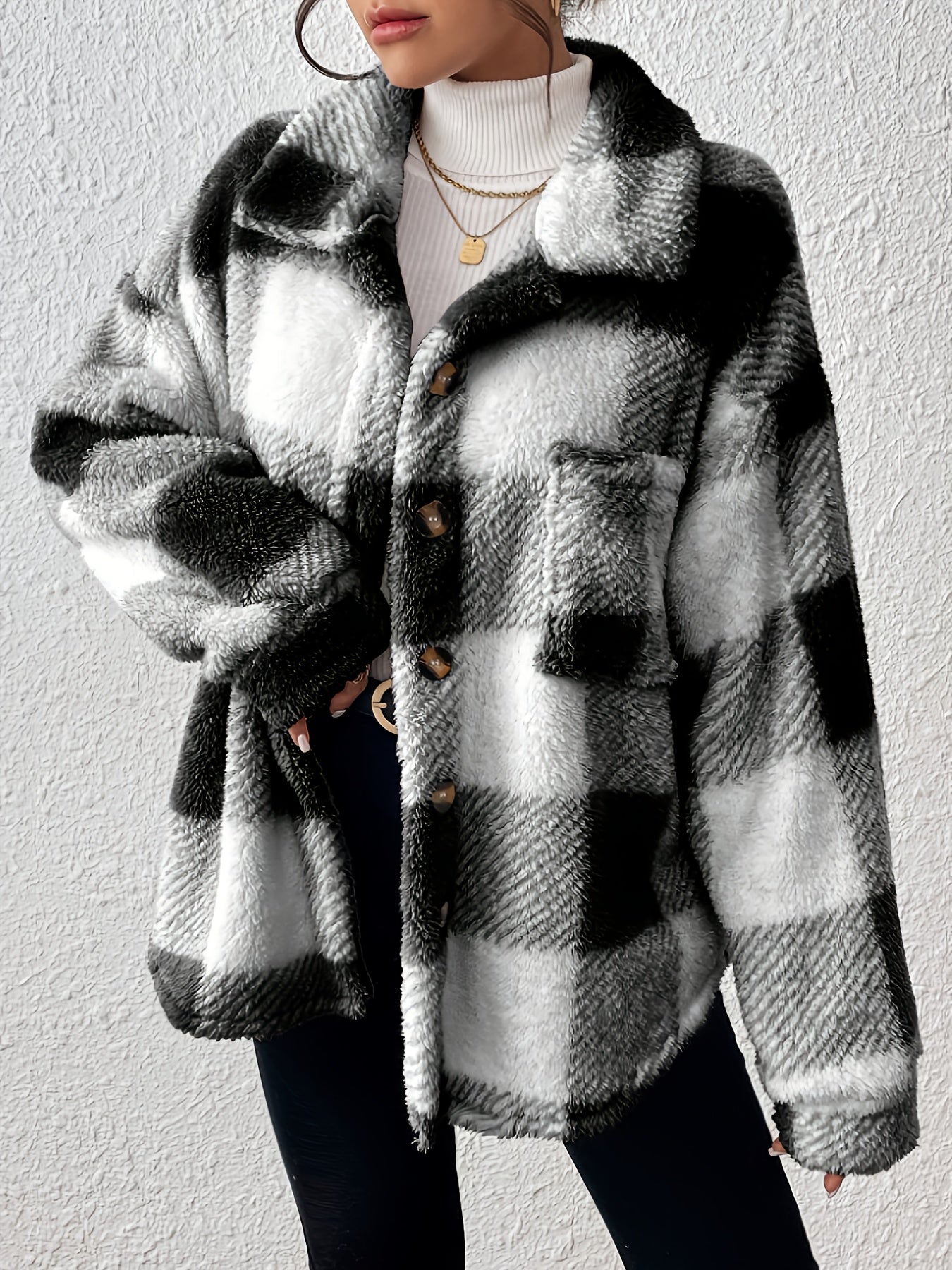 Luna - Soft Plaid Jacket