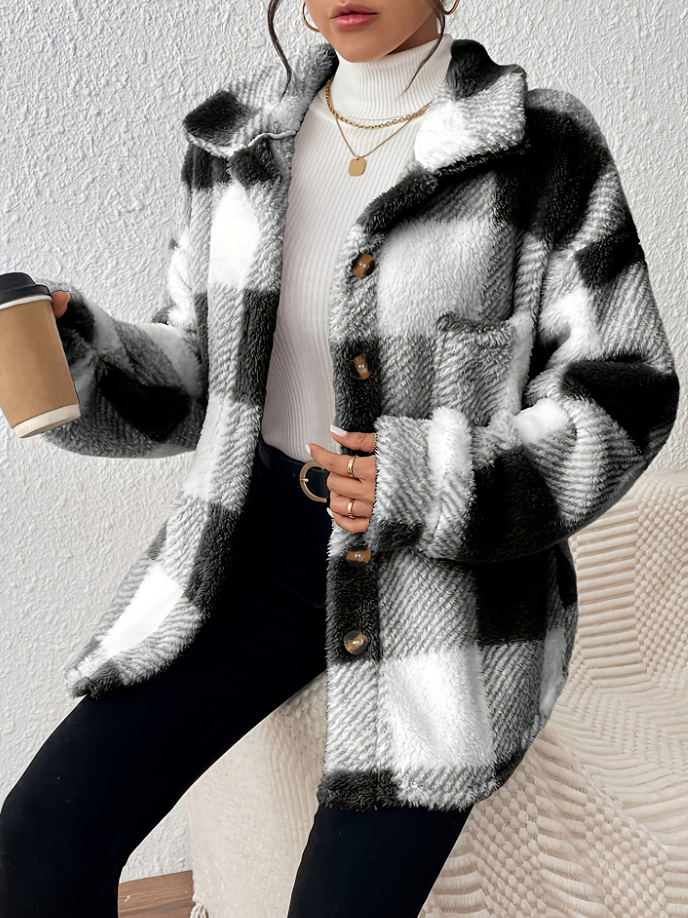 Luna - Soft Plaid Jacket